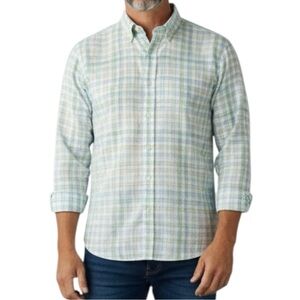 Peter Millar Crown Cool XL Linen‎ Plaid Button Up Shirt Multicolor Casual